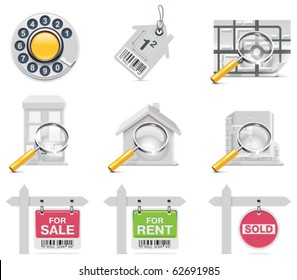 Vector real estate icons. Part 3