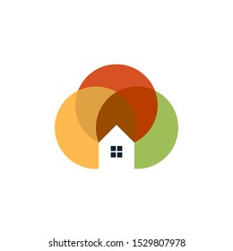 vector real estate logo in a circle