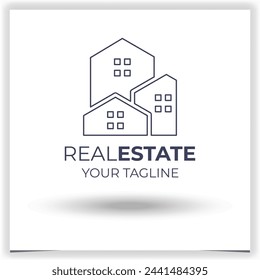 Vector real estate logo design template