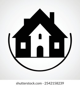 Diseño de logo de bienes raíces de Vector