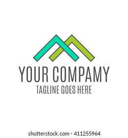 Vector real estate logo design, realtor icon suitable for info graphics, websites and print media. Vector, flat icon, badge, label, clip art. Lineart style. Elegant Thin line design. Trending Colors.