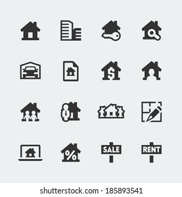 Vector Real Estate Mini Icons Set