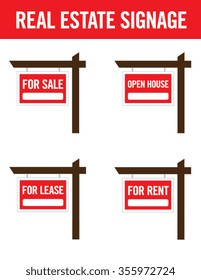 Vector Real Estate Signage Set