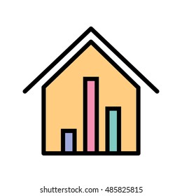 Vector Real Estate Stats Icon