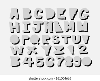 vector real Hand drawn letters font written with a pen