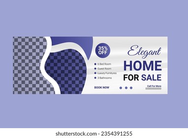 vector real state facebook cover design 