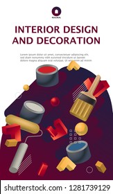 Vector realism illustration concept: Real estate, building and design. Poster or banner template with modern 3d elements.
