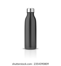 Simple water bottle in flat design Royalty Free Vector Image