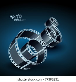 vector realistic 3d film reel