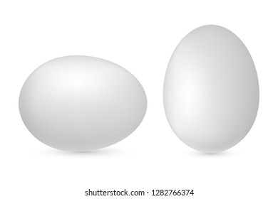 Vector realistic 3d image (mock-up) of white egg, isolated on white background. Template for easter.
EPS 10.