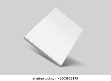 Vector realistic 3d landscape magazine mockup with white blank covers template on background. For the business presentation magazine, notebook, booklet, brochure, catalogue or a publisher advertising
