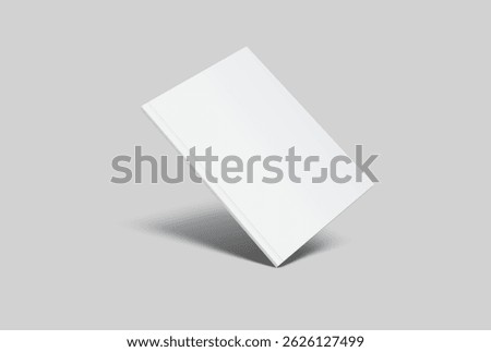Vector realistic 3d magazine mockup with white blank cover isolated on background. For the business presentation magazine, notebook, booklet, brochure, catalogue or a publisher advertising corporate
