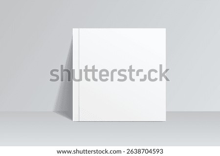 Vector realistic 3d magazine mockup with white blank cover isolated on background. For the business presentation magazine, notebook, booklet, brochure, catalogue or a publisher advertising corporate