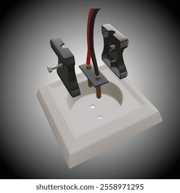 Vector Realistic 3D Render of Type C Electrical Plug