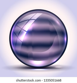 The vector realistic 3d sphere.Vibrant color.Fluid design