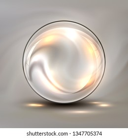 The vector realistic 3d sphere.Vibrant color.Fluid design