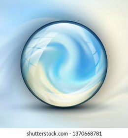The vector realistic 3d sphere.Vibrant color.Fluid design