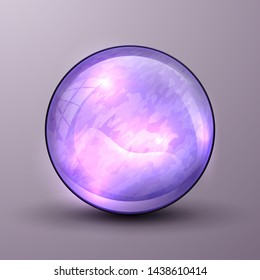 The vector realistic 3d sphere.Vibrant color.Fluid design