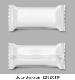 Vector realistic 3d sweets. Mock-up for product package branding.
