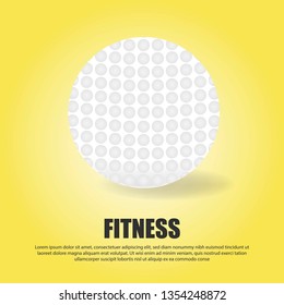 Vector realistic 3d white classic golf ball