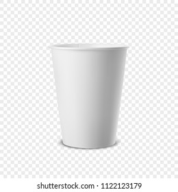 Soda Cup Template Vector. 3d Realistic Paper Disposable Cups Set