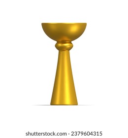 Vector realistic 3d winner cup. Sport tournament award. Symbol or emblem. vector illustration