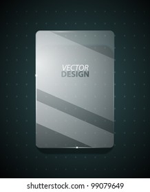 Vector realistic ad screen glass plate