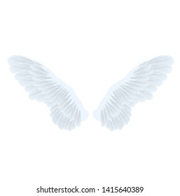 Angel Wings Isolated On Gray Background Stock Photo (Edit Now) 235160998