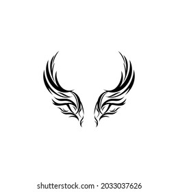 Vector realistic angel wings isolated on white background