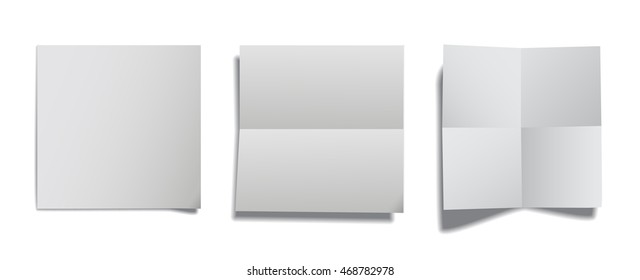 Vector realistic assorted paper folded sheets. 