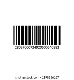 Vector realistic barcode isolated on white background.