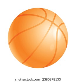 Vector realistic basket ball on white background.