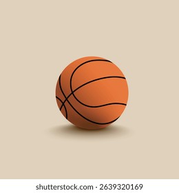 Vector realistic basketball with shadow on transparent background. Every element is separated, fully editable and can be easy rearranged to your own design.