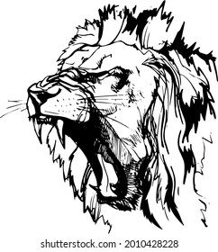 2,013 Lion roar sketch Images, Stock Photos & Vectors | Shutterstock