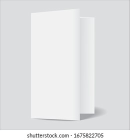 Vector realistic blank brochure template isolated in white background.