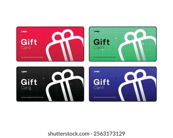 Vector Realistic Blank Gift Card and Gift Certificate Template Gift Card.