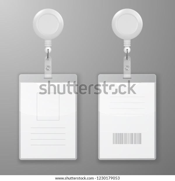 Vector Realistic Blank Office Graphic Id Stock Vector (royalty Free 