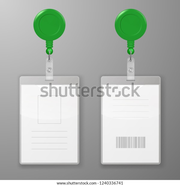 Vector Realistic Blank Office Graphic Id Stock Vector (Royalty Free ...