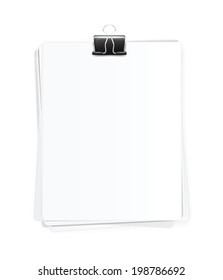 Vector Realistic Blank Sheets of Paper