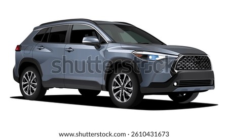 Vector realistic blue car suv