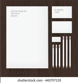 Vector realistic branding mock up
