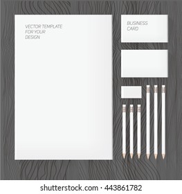 Vector realistic branding mock up