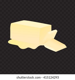 Vector realistic butter stick