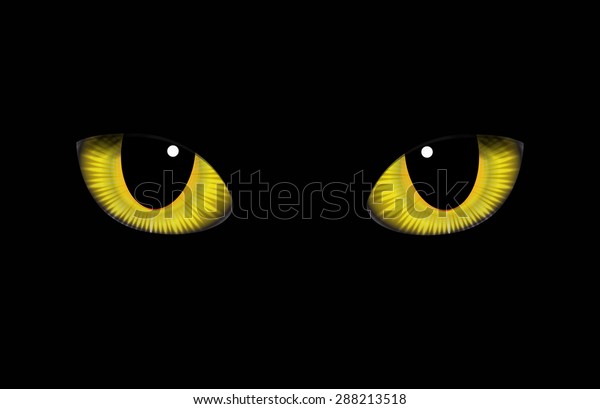 Vector Realistic Cat Eyes On Background Stock Vector (Royalty Free ...