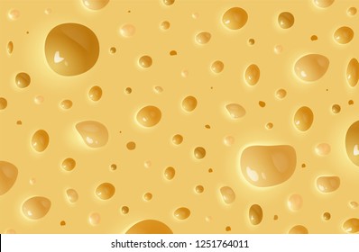 Vector realistic cheese background. Texture of cheese