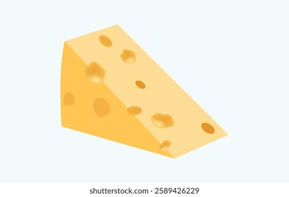 vector realistic cheese slice illustrations