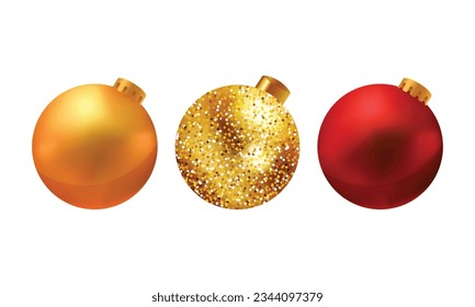 Vektorrealistische Weihnachtsbälle.