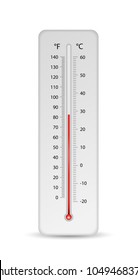 Vector realistic classic thermometerisolated on white background