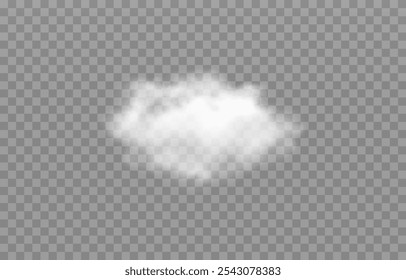 Nube realista del Vector en fondo transparente aislado. Nube png.