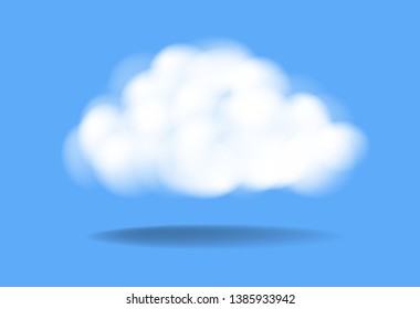 vector of realistic cloud in the sky
